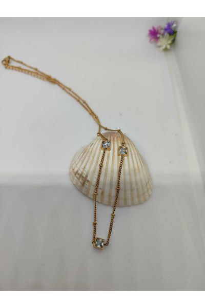 Store Beads Square Necklace