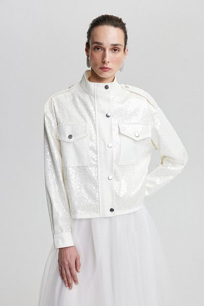 Touché Privé SHORT JACKET WITH SEQUINS