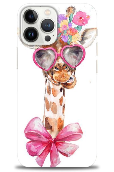 MRCİLETİSİM Tecno Spark 10 Pro Case Hd Printed Case - Giraffe with Glasses