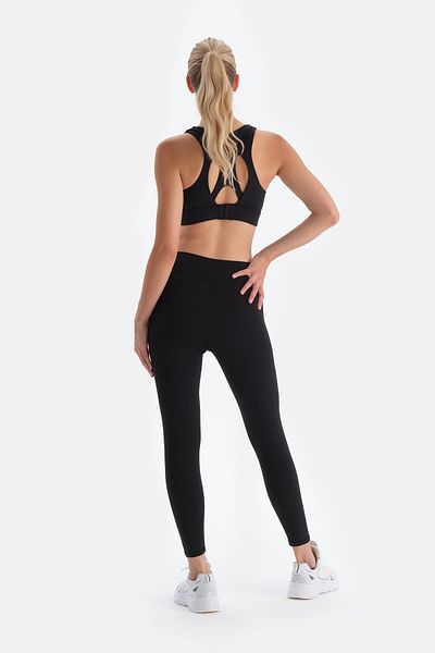 Dagi Schwarze Basic-Leggings für Damen