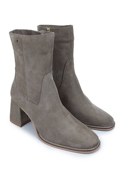 Tamer Tanca Women's Genuine Leather Mink Suede Heeled Boots