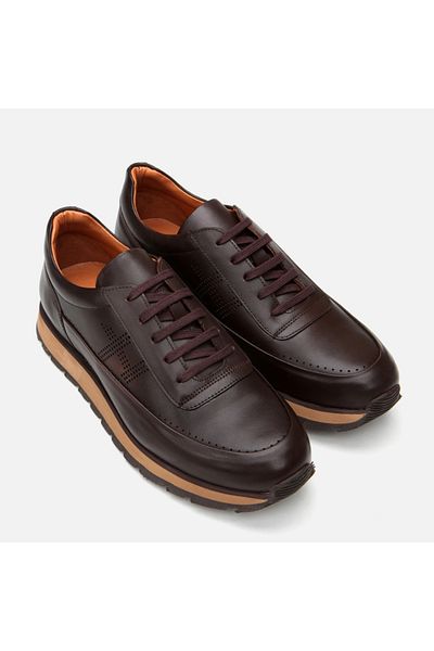 Hotiç Genuine Leather Brown Men's Sports Shoes