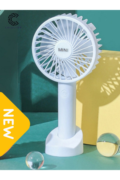 CREACTOR Şarjlı Mini El Fanı Masa Fanı Soğutucu Pervane Taşınabilir Şarj Edil...