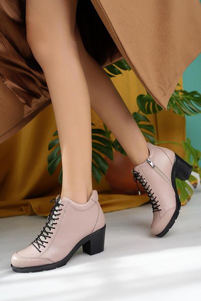 Diego Carlotti Genuine Leather Women's Daily Heeled Boots Dc2625