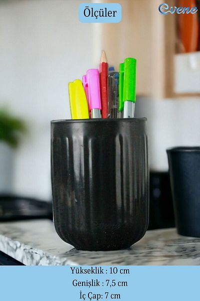 Evene Pen Holder Black Color Desk Pen Holder Organizer Pen Holder Model 11