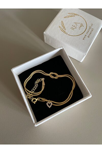 Reacraft 925 Gümüş | Kalpli Düğüm Bileklik