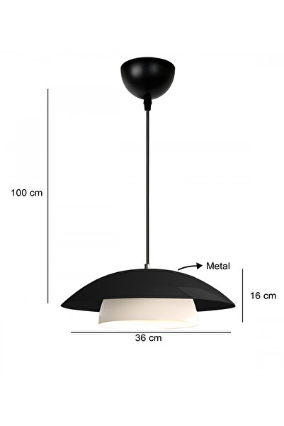 HOMİNG Homing Luna İskandinav Tarz Metal Sarkıt Siyah-Krem 241761
