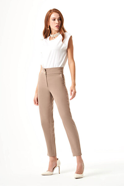 Mizalle Kat Kemerli Vizon Pantolon