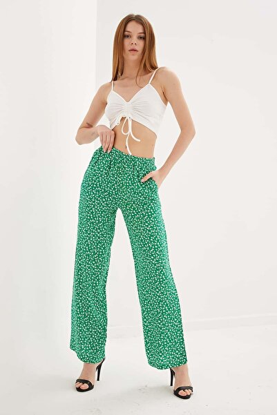Fashion Friends Patterned Trousers Green / Green