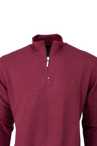 Oppland Men's Winter Prevailing Collar Sweater Half Zip Cotton Knitted Rock Emblem Casual Fit Full Fit