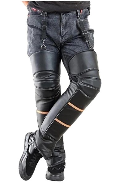 Glanz دراجة نارية الركبة وسادة الركبة حماية الساق حالة حماية فروي داخل الجلد ...