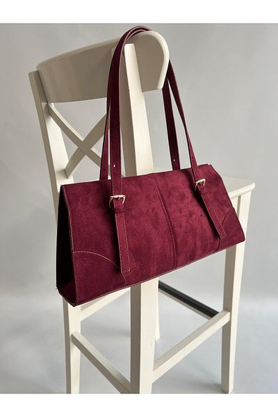 OzBeauty Geanta de mana si dama din piele intoarsa