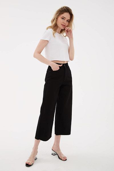 Fashion Friends Pantaloni Culotte Negru / Negru