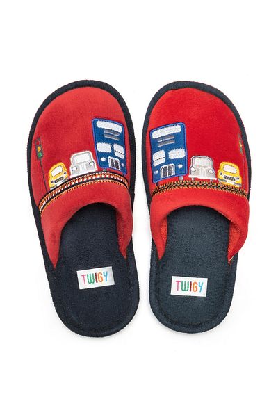 Twigy Red Kata Traffic Children's House Slippers - 30/35