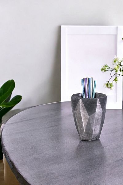 Evene 19 Model Silver Antique Color Pen Holder Organizer - Desk Pen Holder