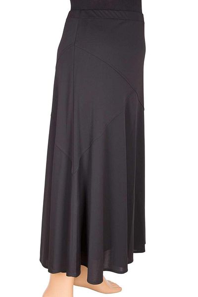 HESNA Fusta de damă Rana Cross Model Black Crepe
