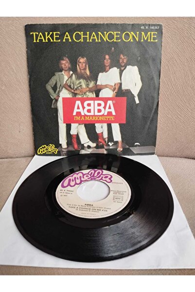 Plakperest ABBA – Take A Chance On Me - 1978  Fransa Basım 45 lik Plak