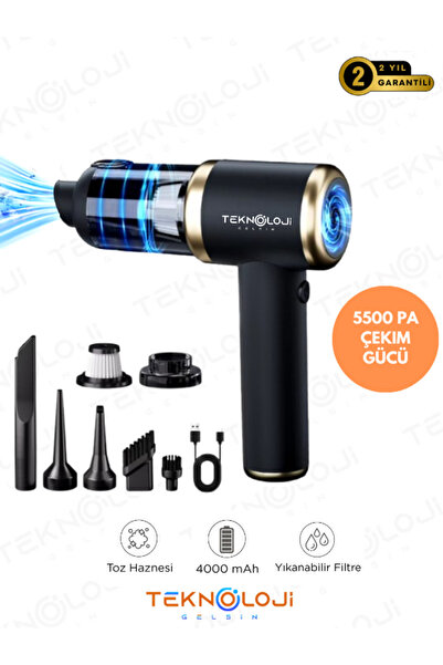 Teknoloji Gelsin LT-132 Mini Çok Fonksiyonlu Şarjlı Araç  Süpürgesi El Süpürgesi