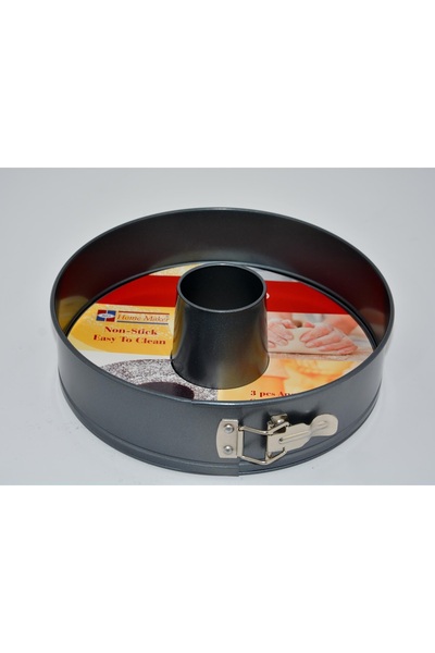 AVCI HOME MAKER قالب زنبركي غير لاصق من هوم ميكر مع قاعدتين 18 سم - أسود