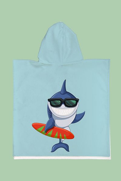 Evdek Πετσέτα παραλίας Shark Kids Poncho