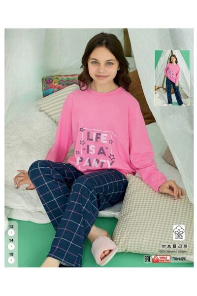 İpek Set pijama cu maneca lunga bumbac 100% pentru fete
