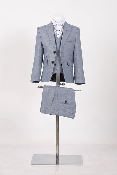 Doctor junior Boy's Slim Fit Bird Eye Suit - No Shirt Mnvs2285