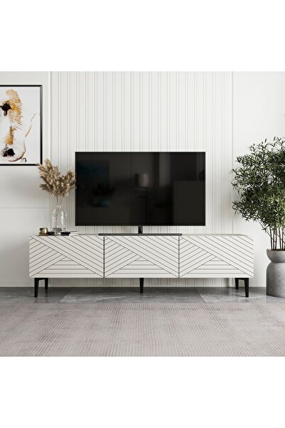 MERT SERT MOBİLYA Felix Tv Sehpası Tv Ünitesi Kumtaşı