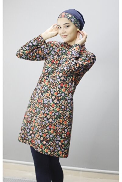 SİA LESS Черно бански костюм с кости и флорални мотиви - жени