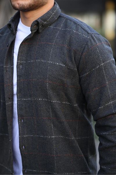 Miron Риза Lumberjack с шарки в каки, ​​стандартна кройка - 2451