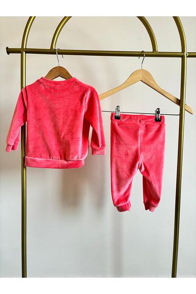 DFN Velour Girl's Lower-Top Suit
