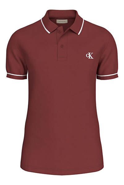 Calvin Klein Purple Polo Neck Slim Fit Men's T-Shirt - J30J 315603 -Vai
