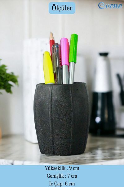 Evene Pen Holder Black Color Desk Pen Holder Organizer Pen Holder Model 13