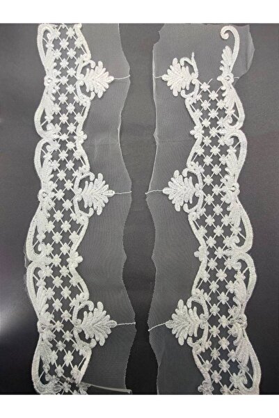 FASHİON DANTEL French Lace Guipure Shawl Pattern 14 cm Off White