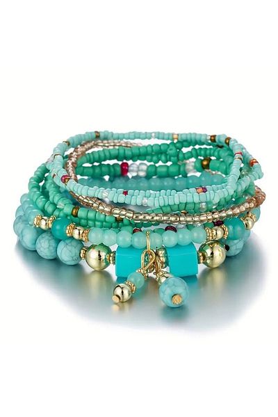 Store Bohemian Style Turquoise Beads Multilayer Women's Bracelet