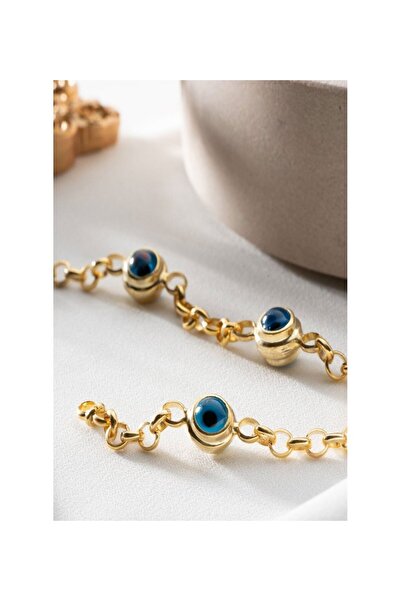 OGO SİLVER 925 Ayar Gümüş Göz Nazarlı Bileklik