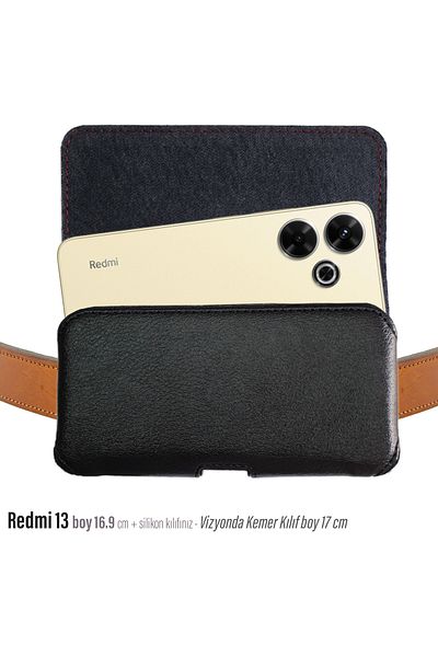 TEKNETSTORE Redmi 13 Belt Case |   Clamshell Side Waist Belt Phone Case