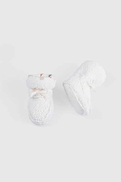 Little Gusto Wellsoft Ecru Baby Booties