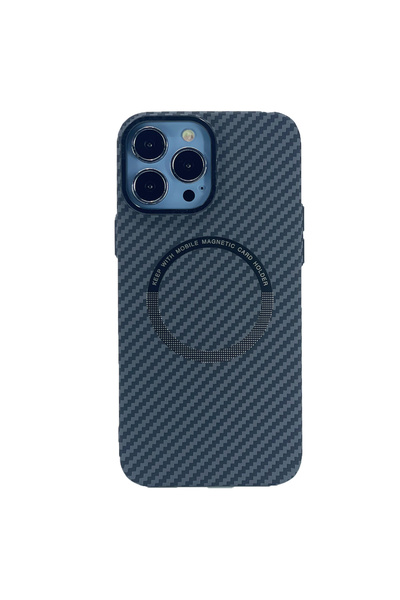 Nettech İphone 13 Pro Max Uyumlu Hybrid Karbon Seri Arka Koruma Kılıf - Siyah
