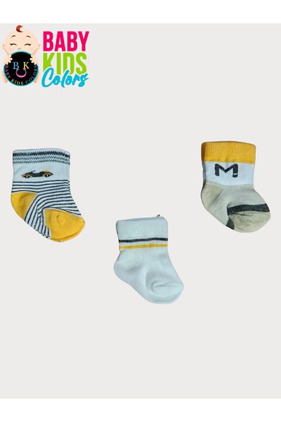 baby kids colors Mixed 3-Color Socks Set for Newborns