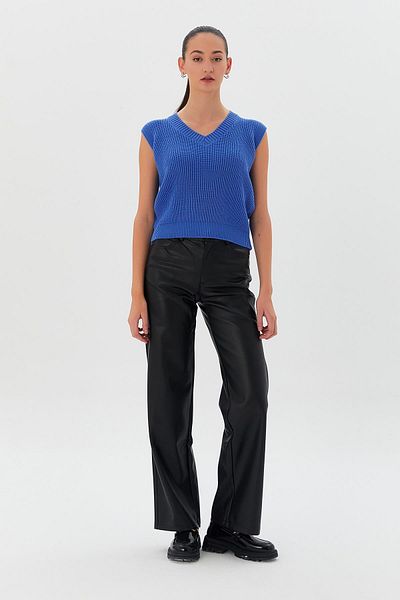 Shopping Shop Blue V-Neck Knitwear Sweater