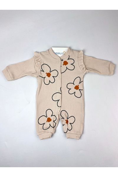 bebekyol Floral Printed 3-Piece Baby Girl Jumpsuit