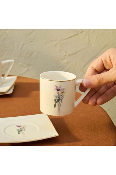Karaca Valencia 6 Kişilik Kaffee Tasse Seti 120 Ml