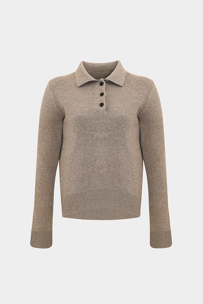 Açelya Okcu Premium Polo Neck Women's Wool Blended Knitwear Sweater