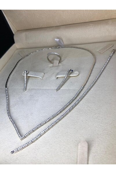 vogutima jewelery&silver by timuçin mavili Kadın Gümüş Set - Alya Su Yolu, Dü...