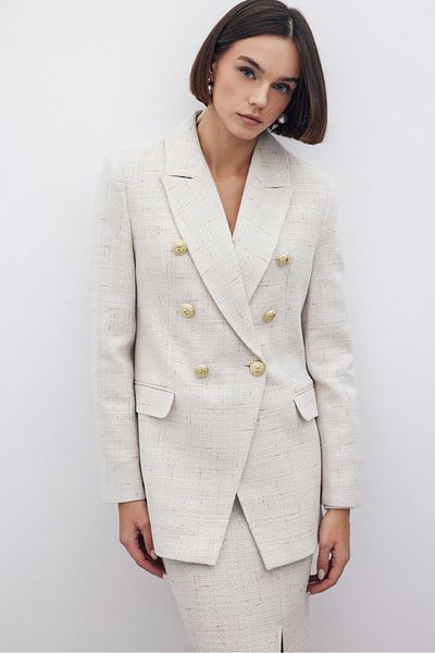 Sateen سترة طويلة لامعة - لون حجري