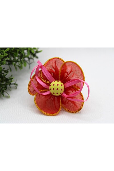 Tezcan Aksesuar Cataramă din cauciuc colorată model flori