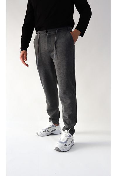 mw memowear Men's Smoked Trousers - Italian Cut, Flexible Lycra, Ankle Length