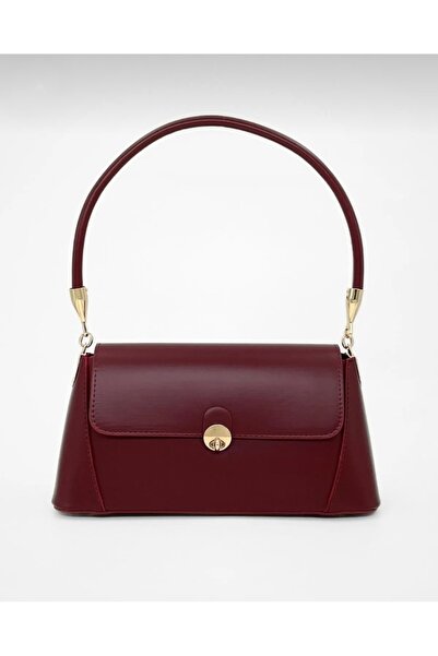 Miel حقيبة كتف نسائية بتفاصيل ذهبية موديل الأعمال