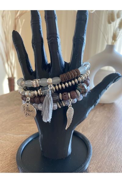 Store 4 Pieces Bohemian Vintage Beaded Bracelet Set