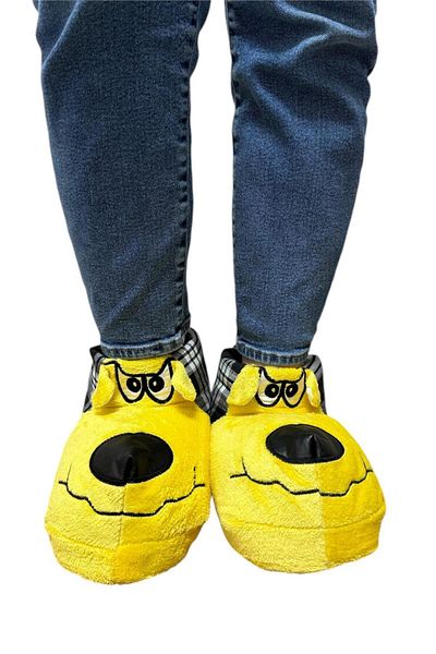Liger Unisex Κίτρινο Αντιολισθητικό Σπίτι Παντόφλες - Χωρίς Ήχο